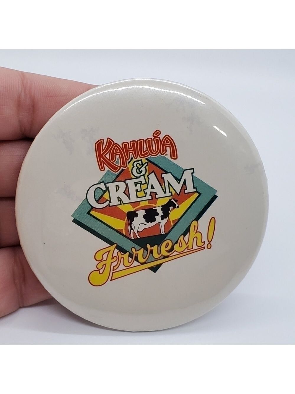 Kahlua & Cream Vintage round button pin collectors